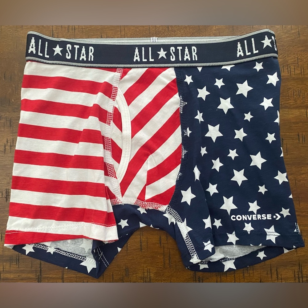 •NEW•Converse All Star Boys Patriotic Soft Cotton Stretch Boxer Briefs